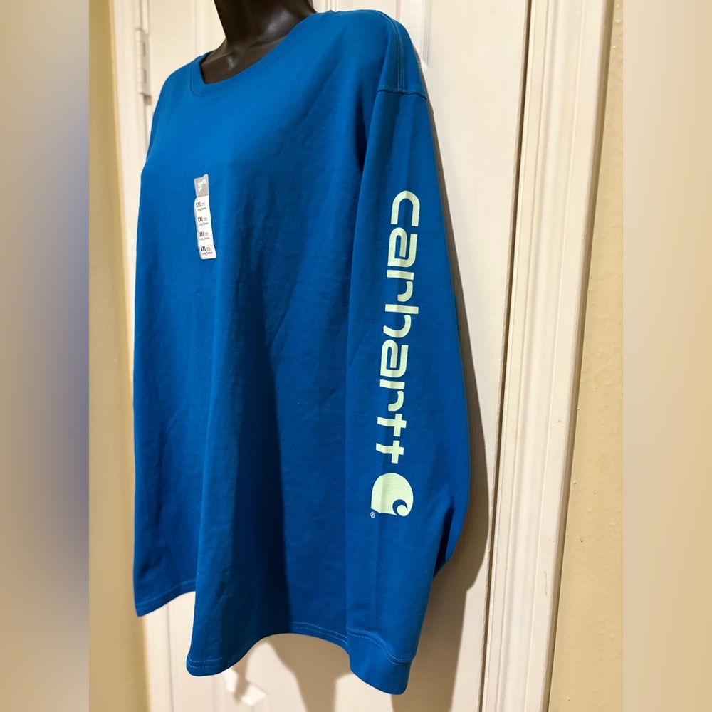⭐️NWT⭐️Carhartt Women's Blue Long Sleeve Tee - Picture 4 of 7